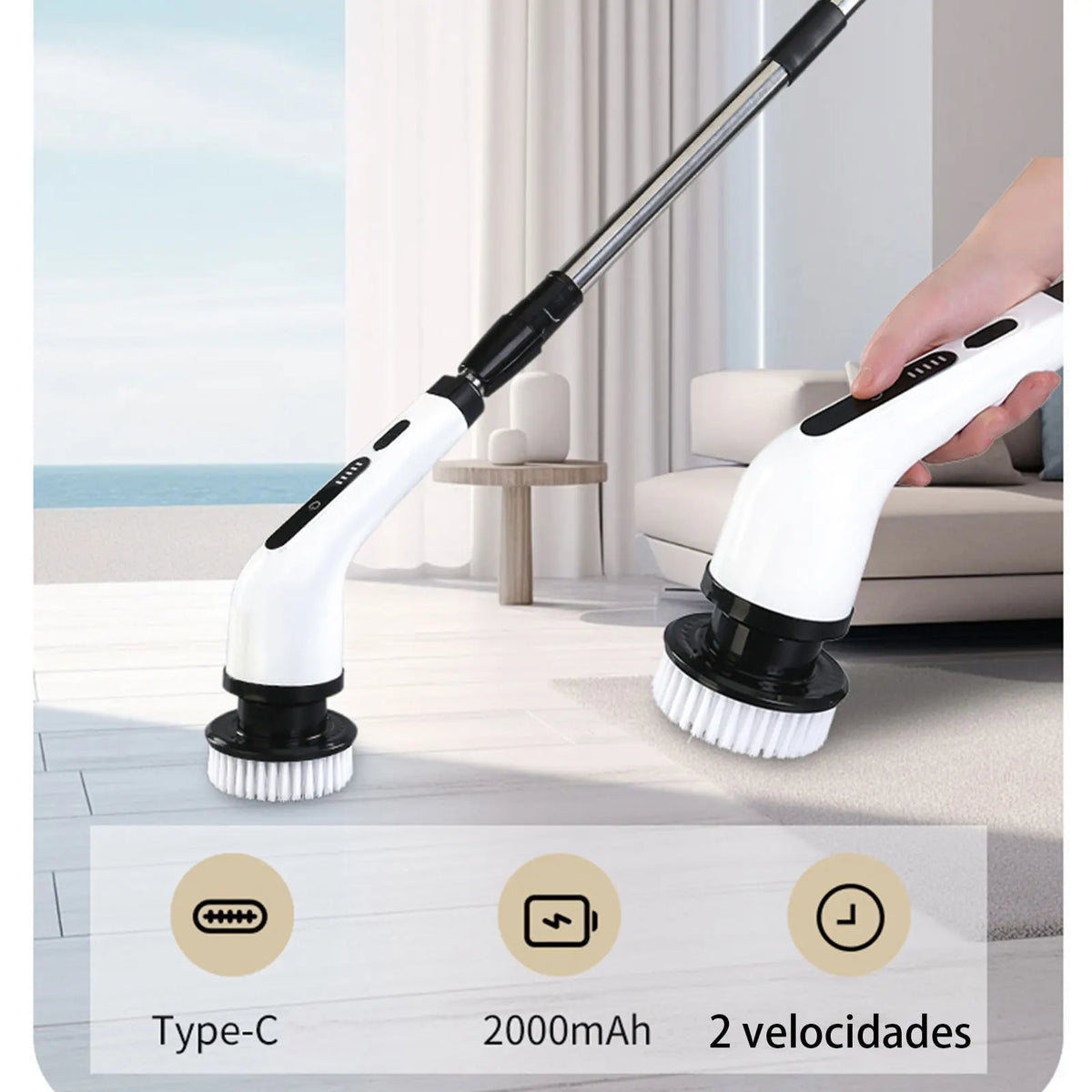 Cepillo Eléctrico Multisuperficie 9 en 1